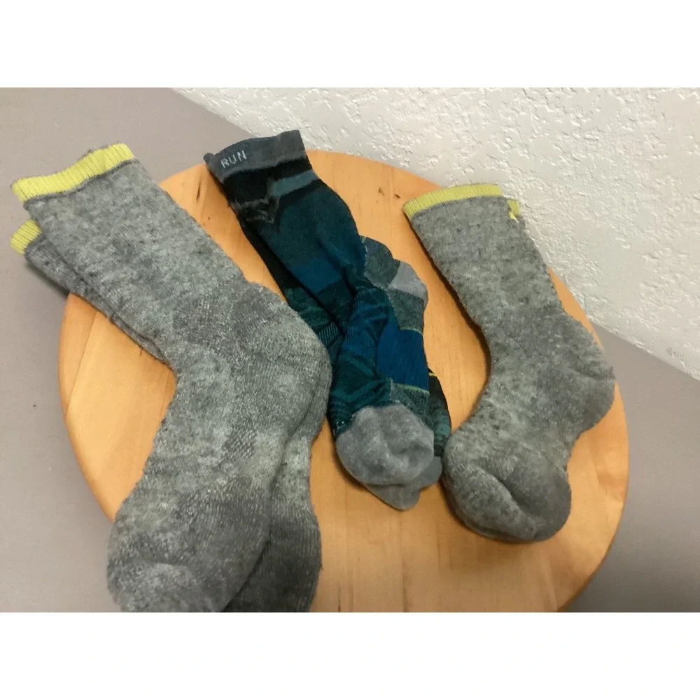 Smartwool 1 pair Crew Socks Women Large Multi 2 Merino Wool Hiking 3 Pair Bundle